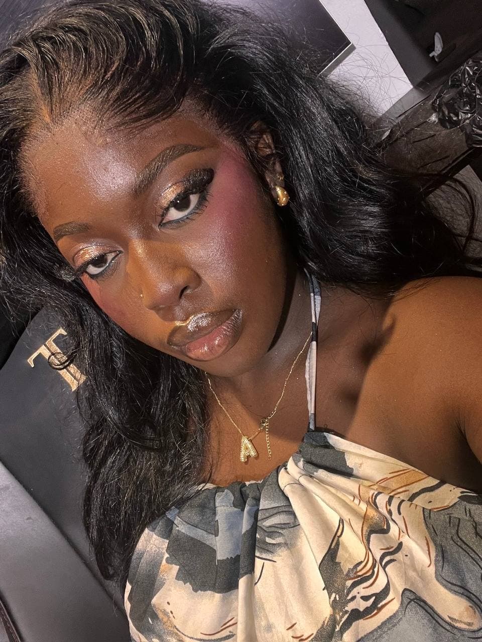 Confident woman wearing LUXMINKS lashes